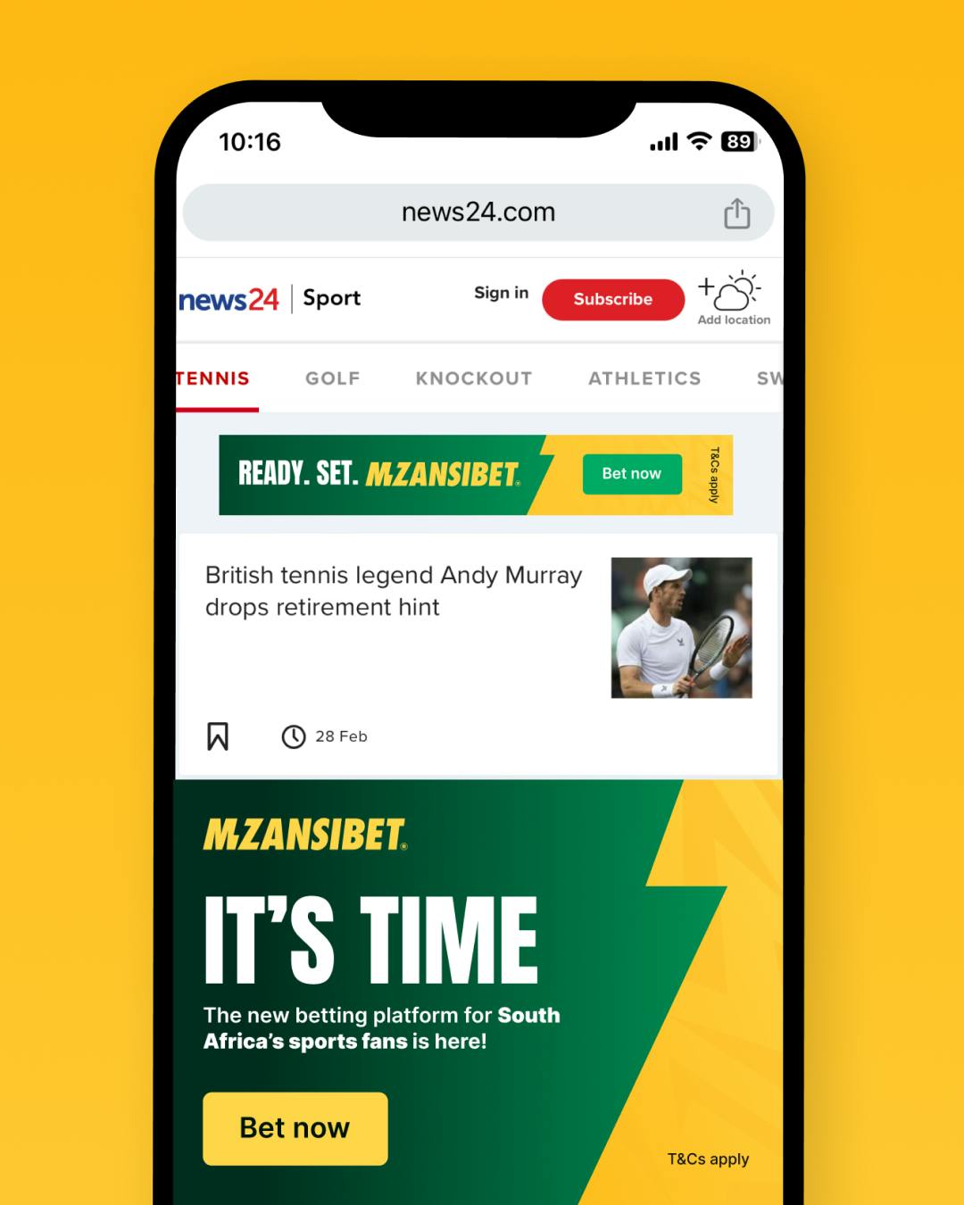 An example of the Mzanzibet platform