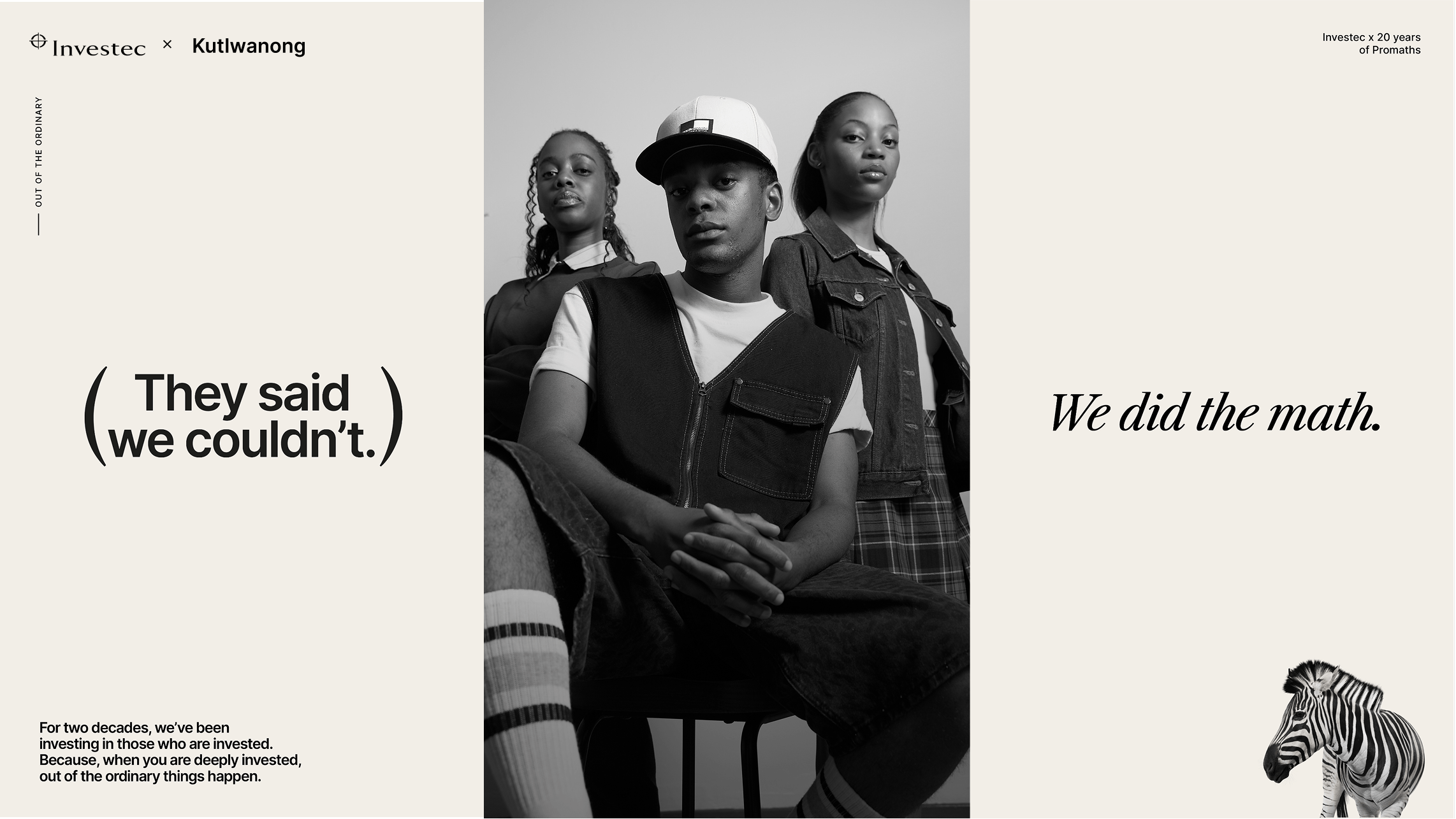 A group of students alongside the caption: they said we couldn't do it, we did the math.