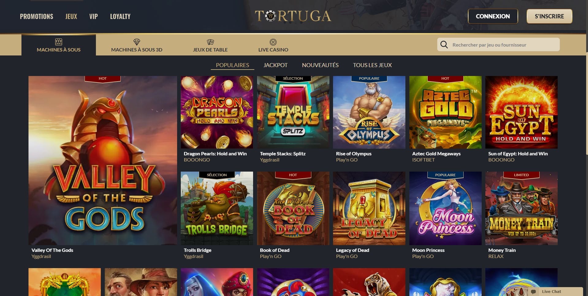 machines a sous disponibles sur tortuga