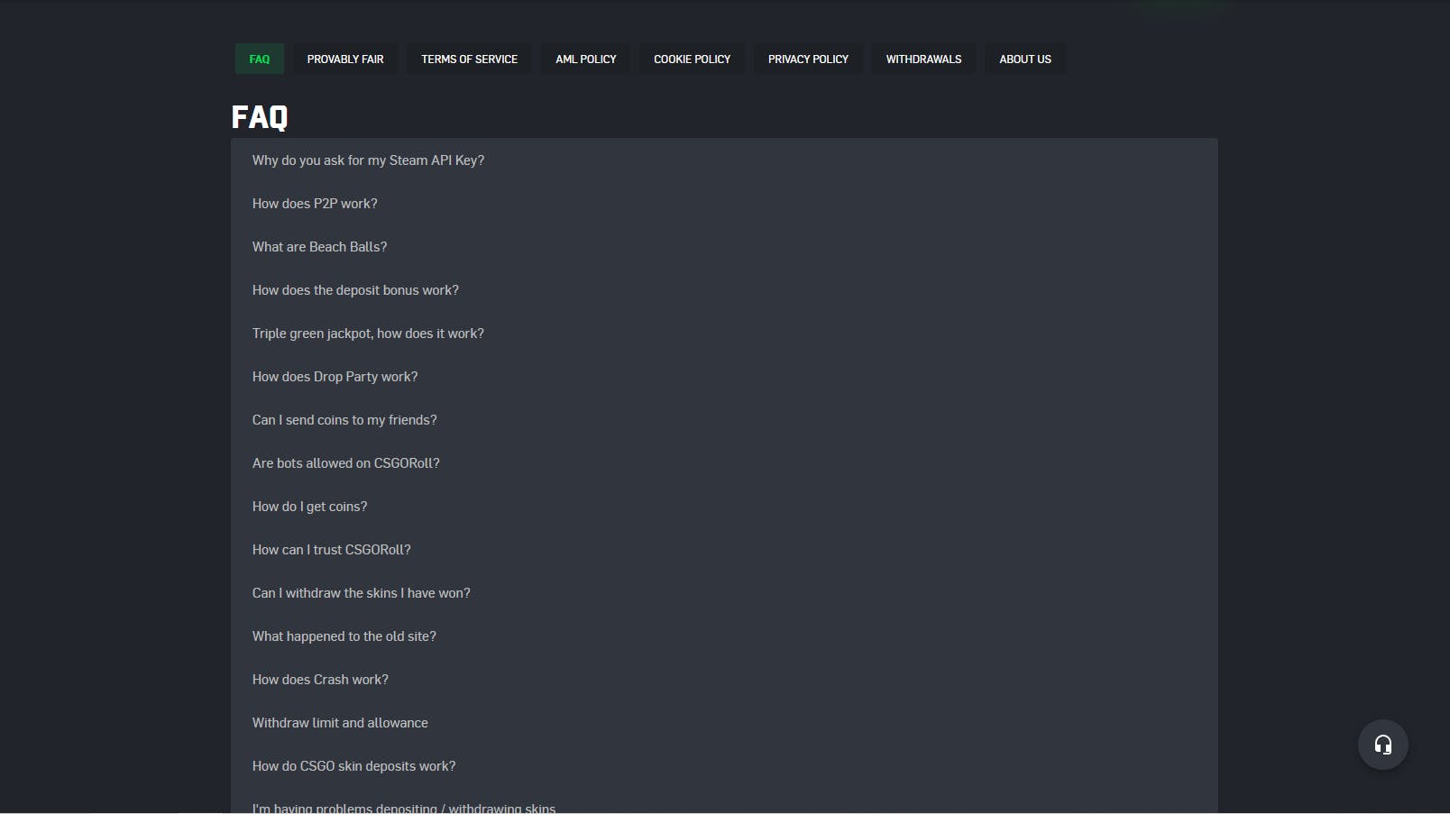 faq csgo roll