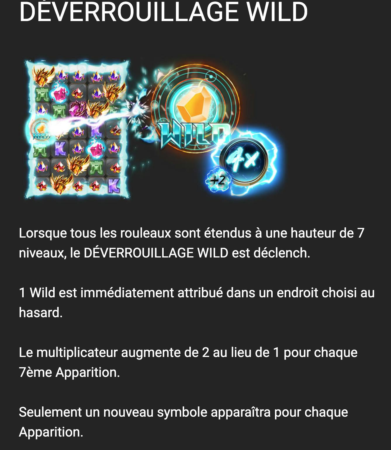 dévérouiller le symbole wild
