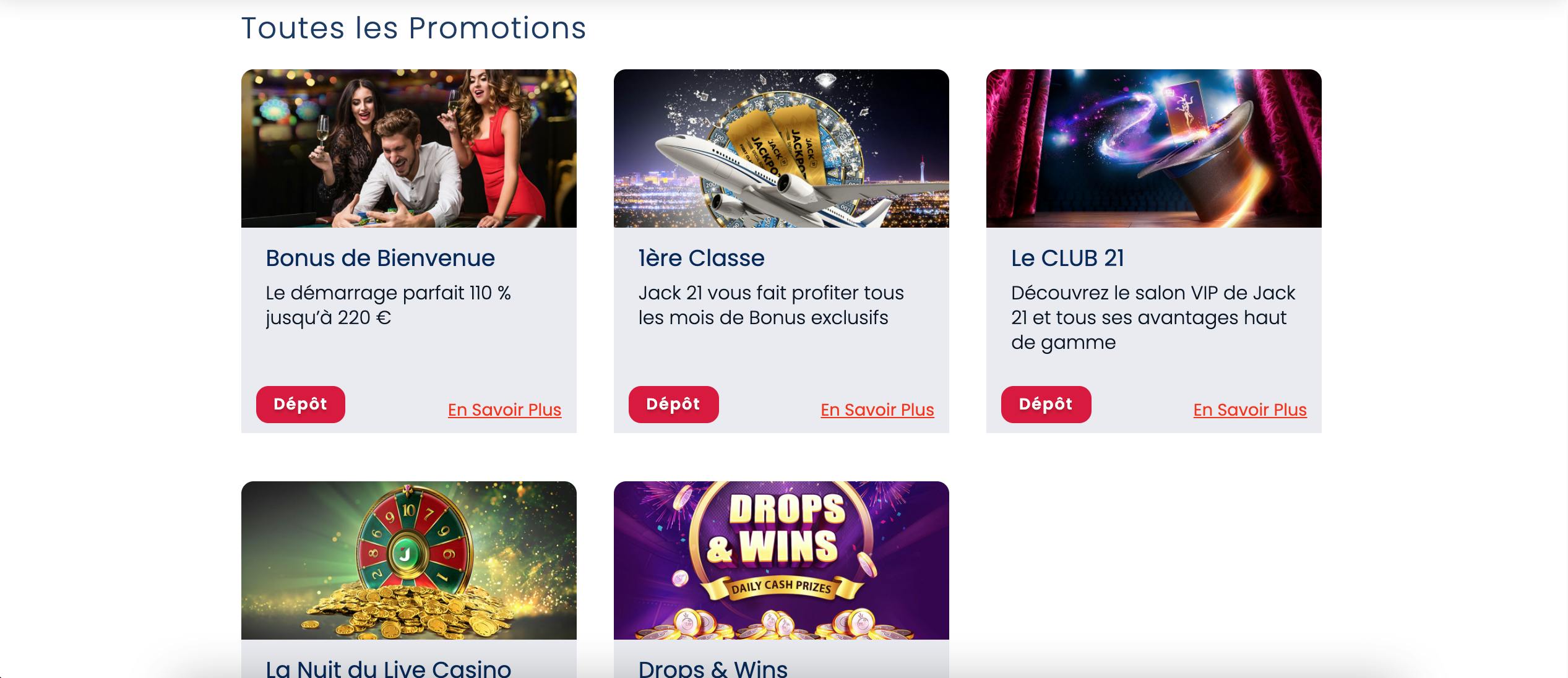 promotion sur Jack21