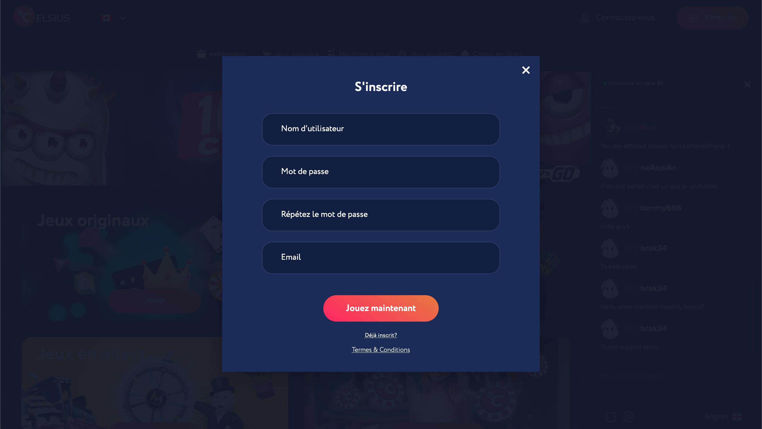 inscription celsius casino