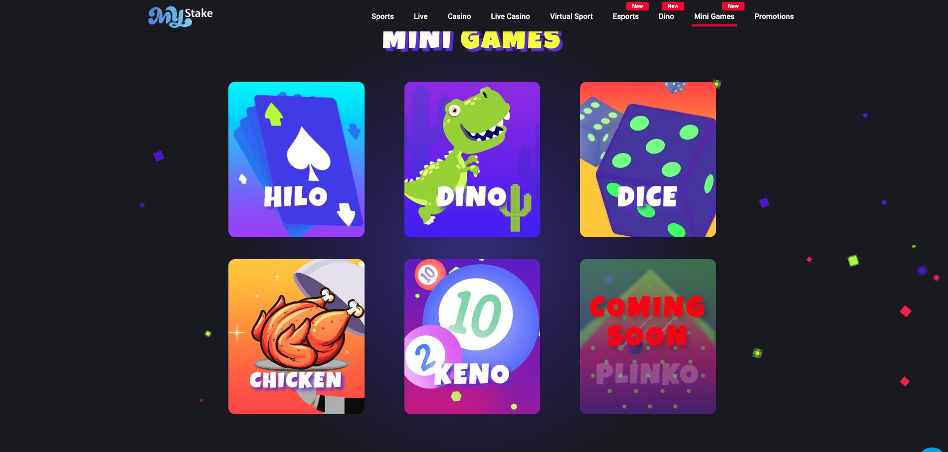 Jeux originaux MyStake