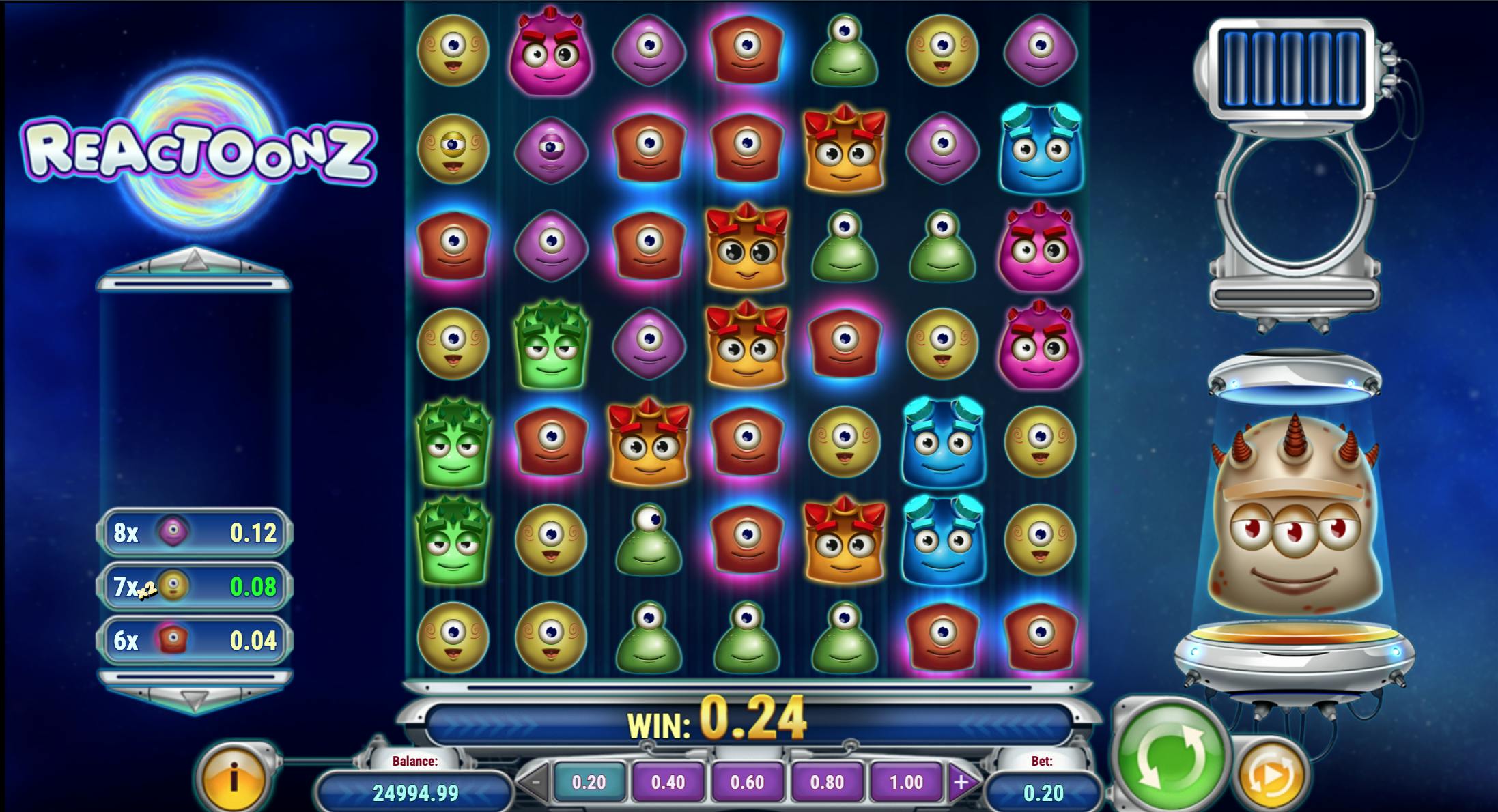 des connexions dans Reactoonz
