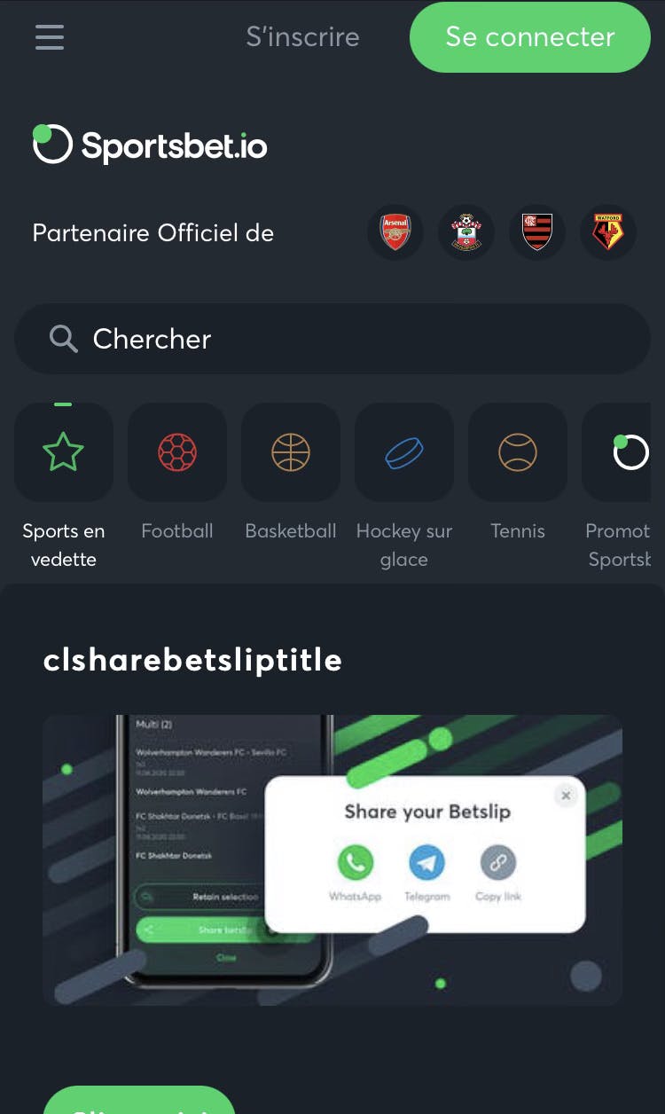 sportbet.io sur mobile