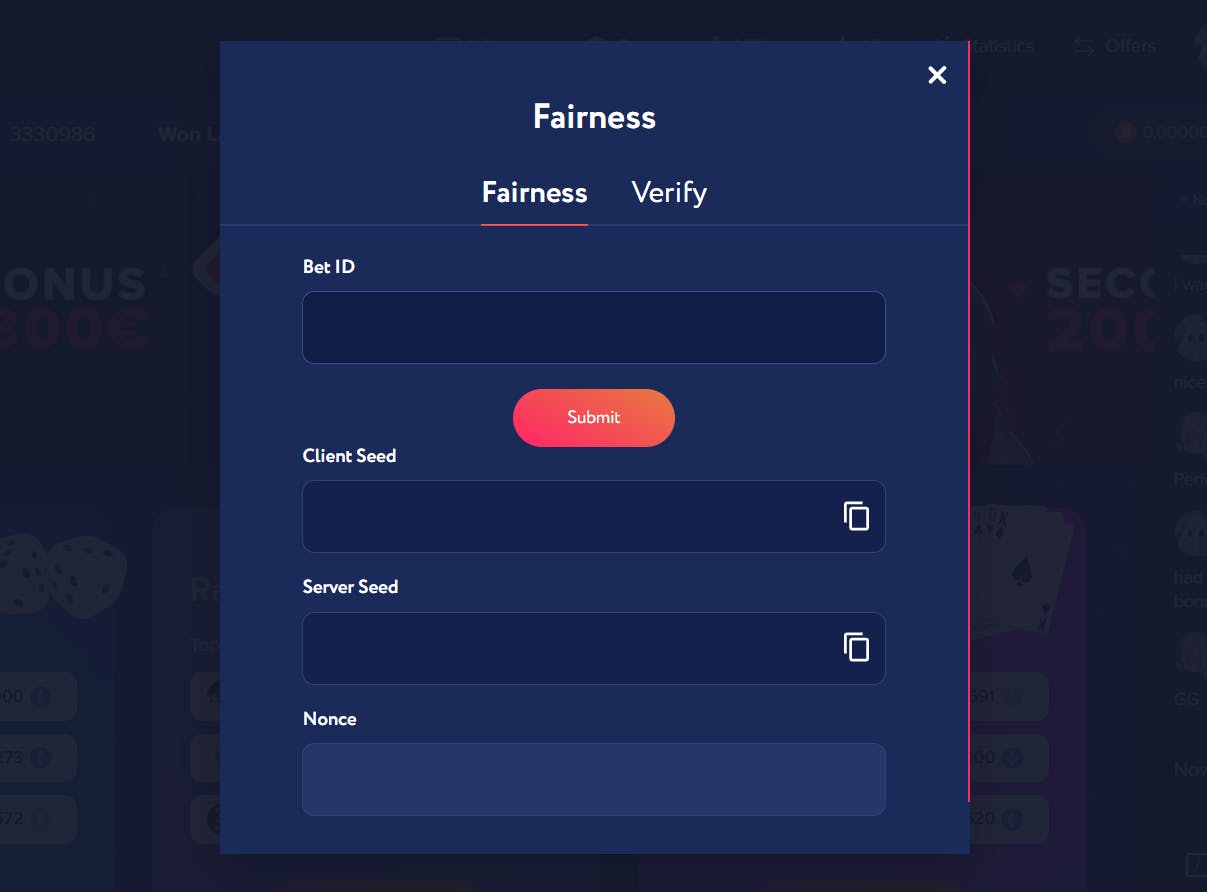 provably fair celsius casino