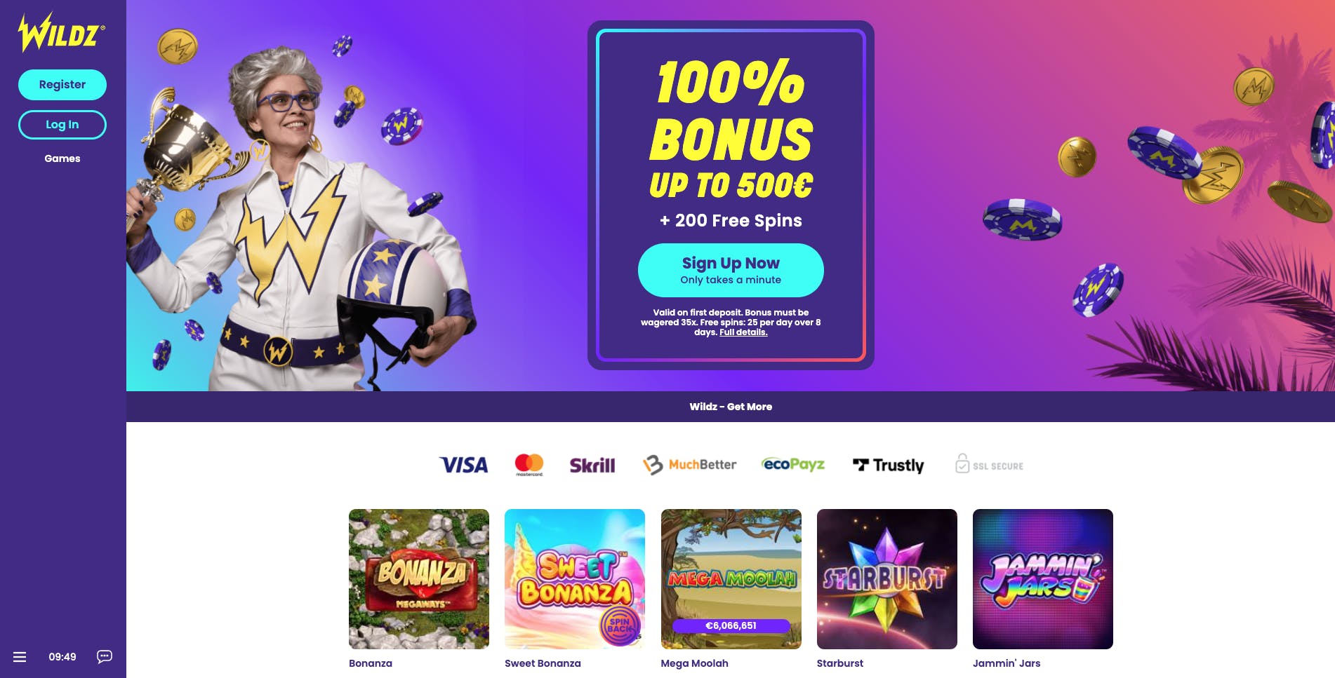 wildz landing page