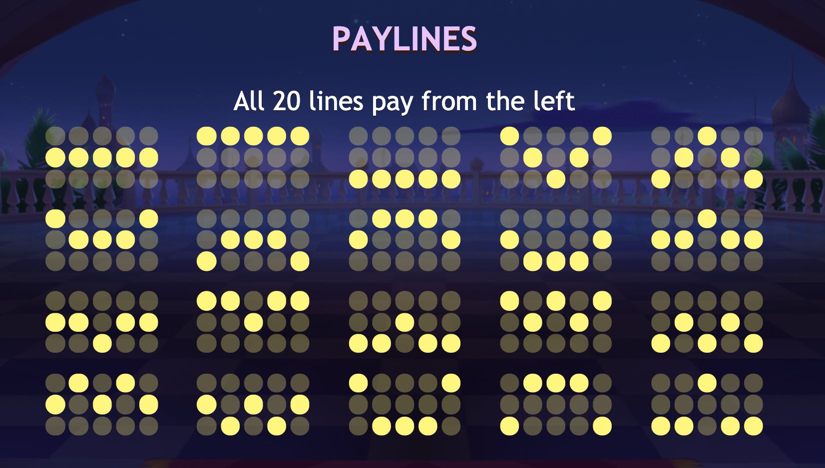 lignes de connexions sur Sahara Nights