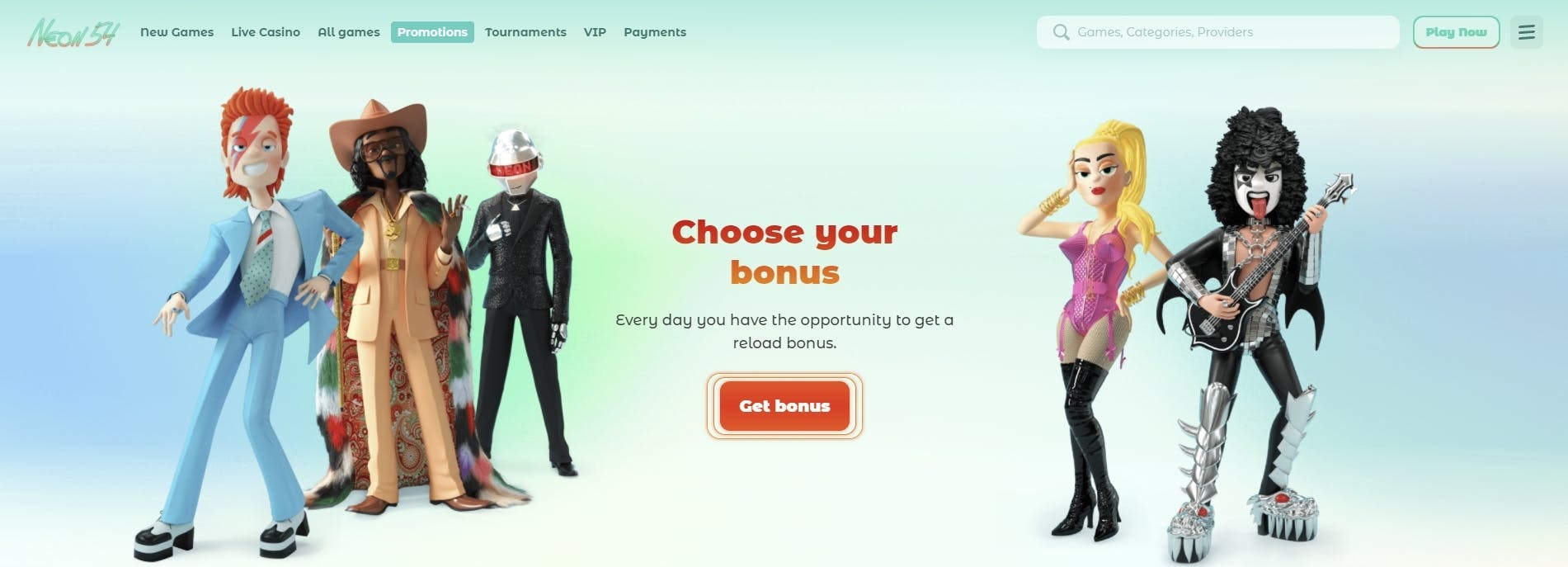 neon54 welcome bonus