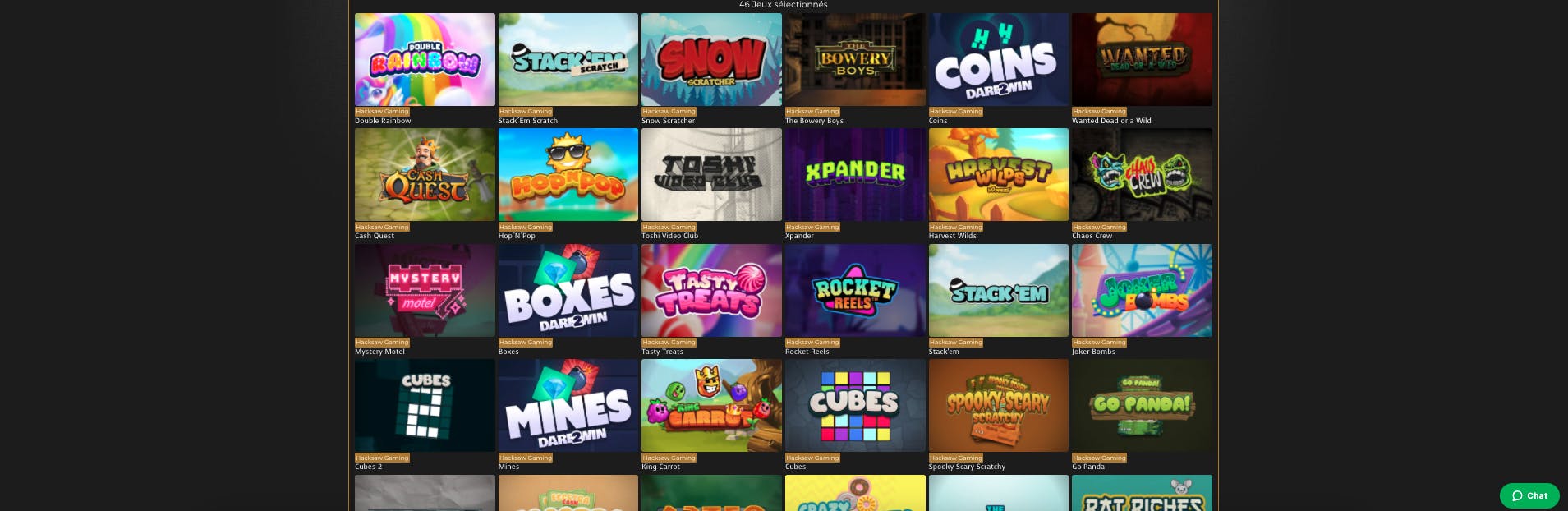Casino Extra est un site qui met à votre disposition les derniers jeux d’Hacksaw Gaming