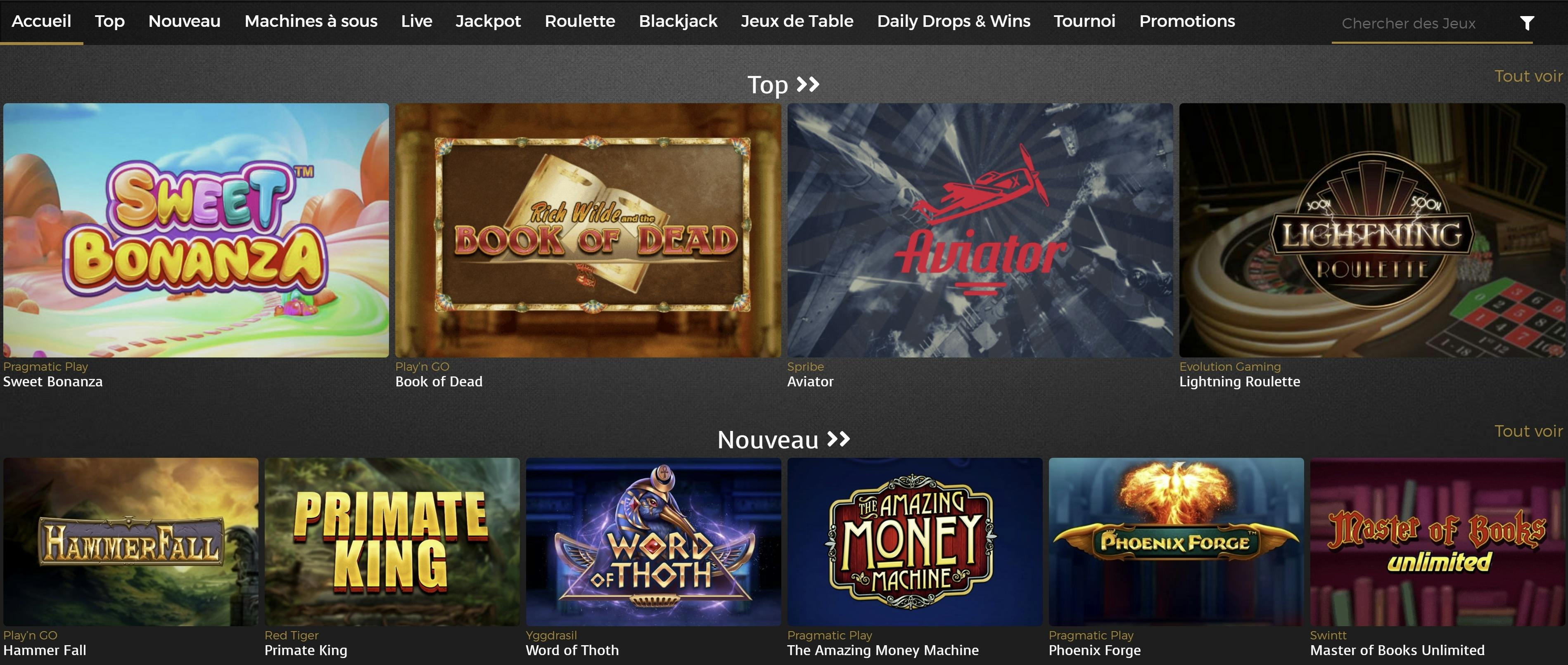 Casino Extra catalogue