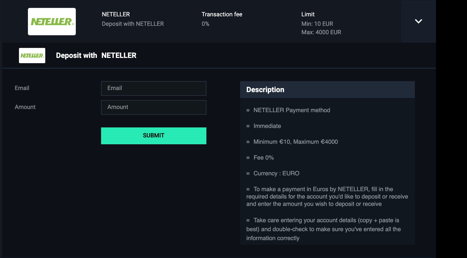 neteller sur cbet