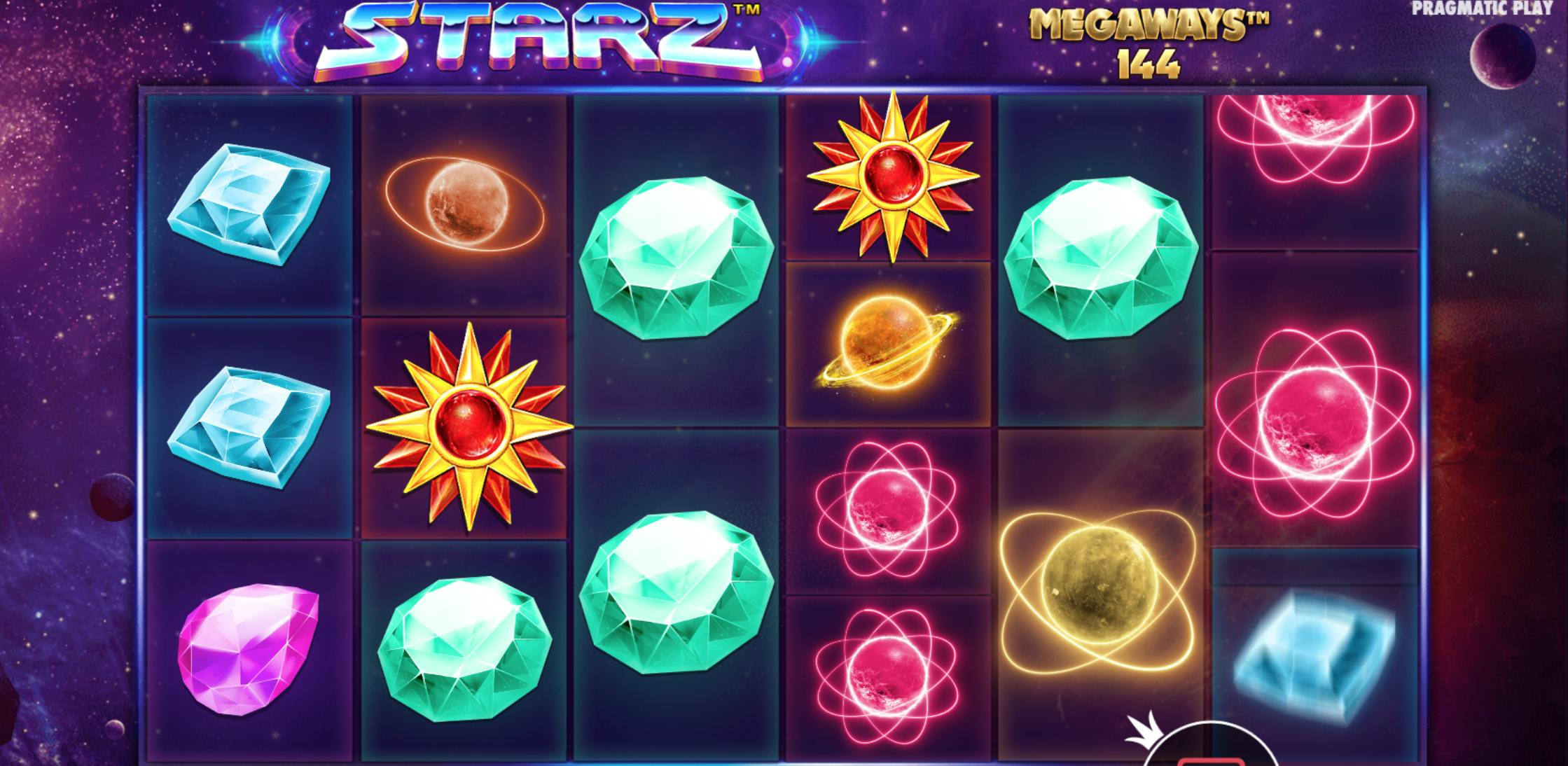 Fonctionnalité dans les parties bonus de Starz Megaways