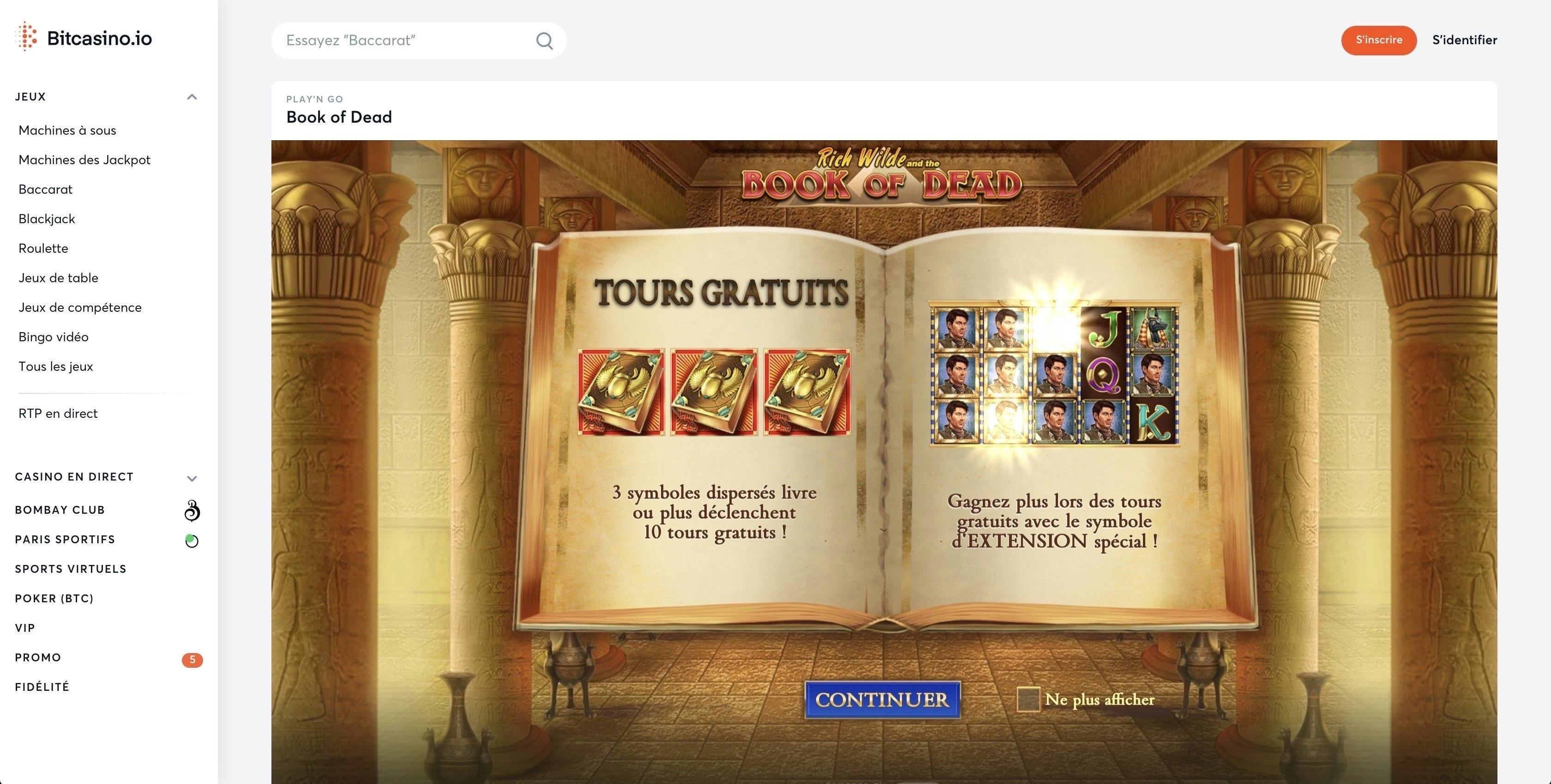 book of dead bitcasino