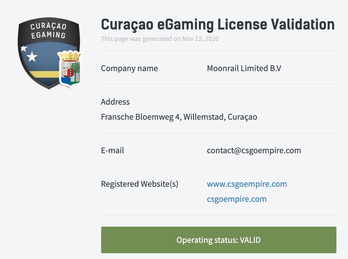 license gamdom