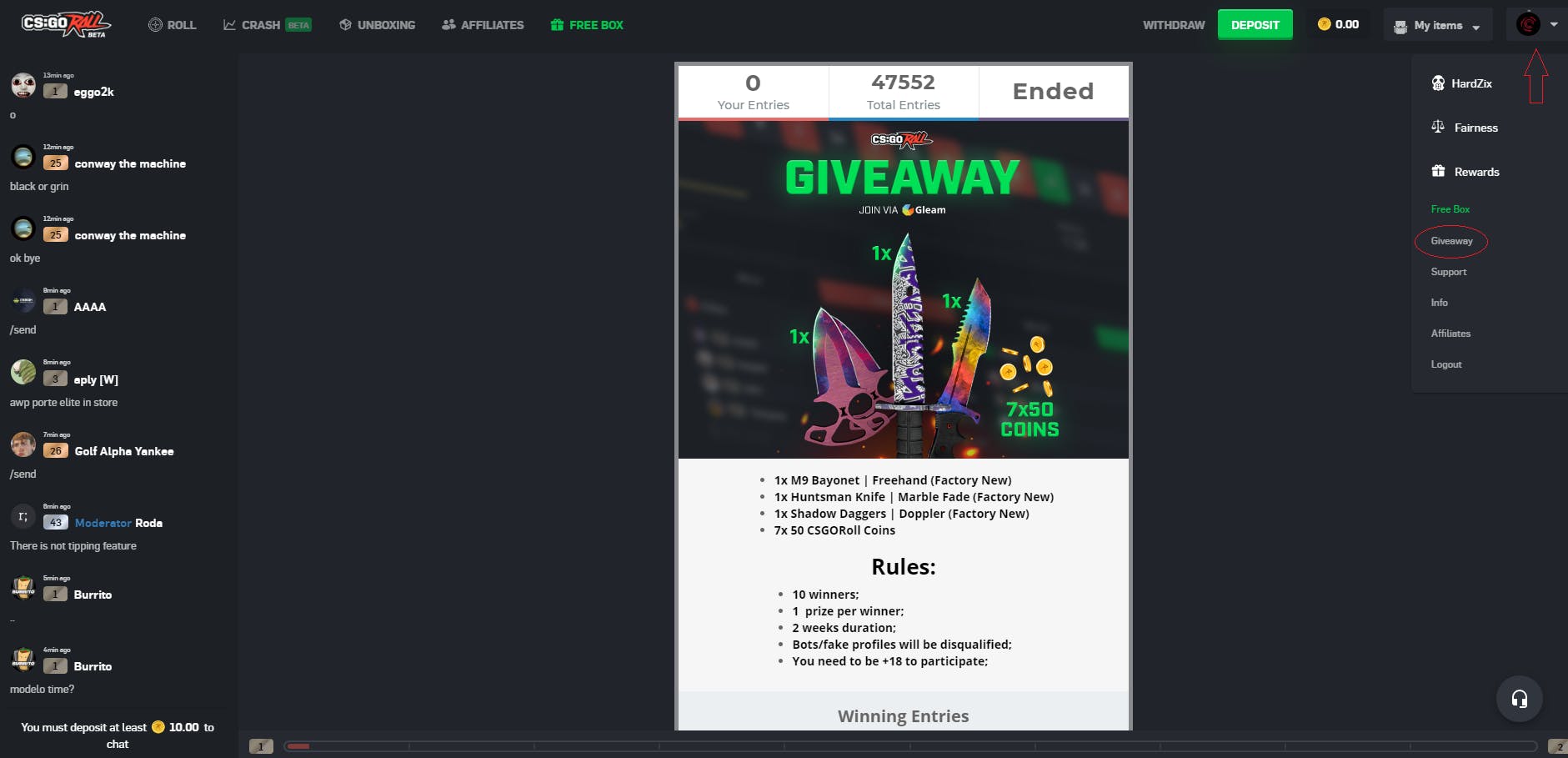 concours csgoroll