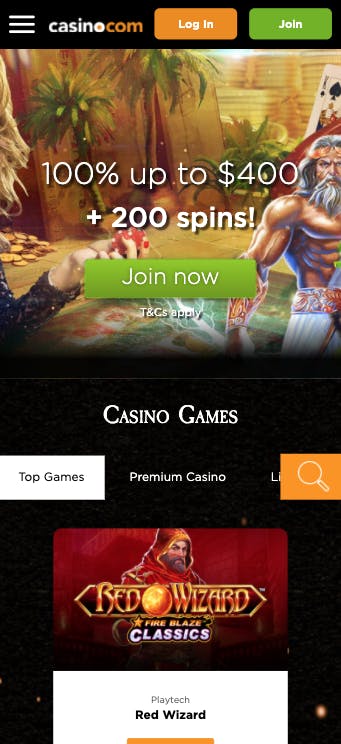 mobile phone casino.com