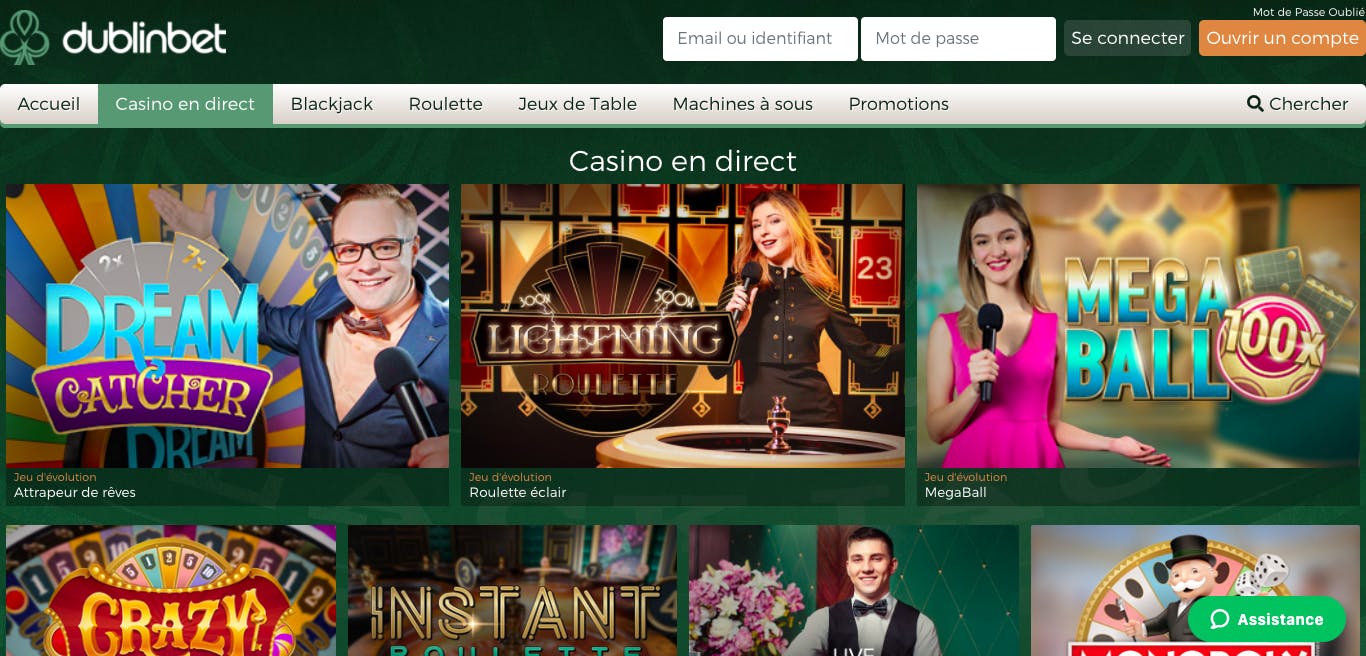 live casino dublinbet