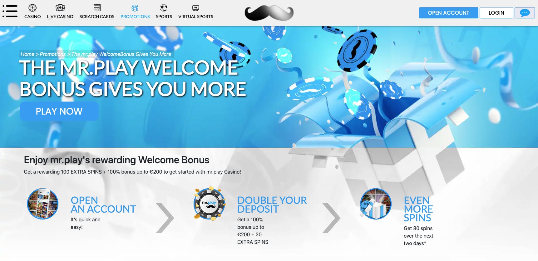 welcome bonus mrplay