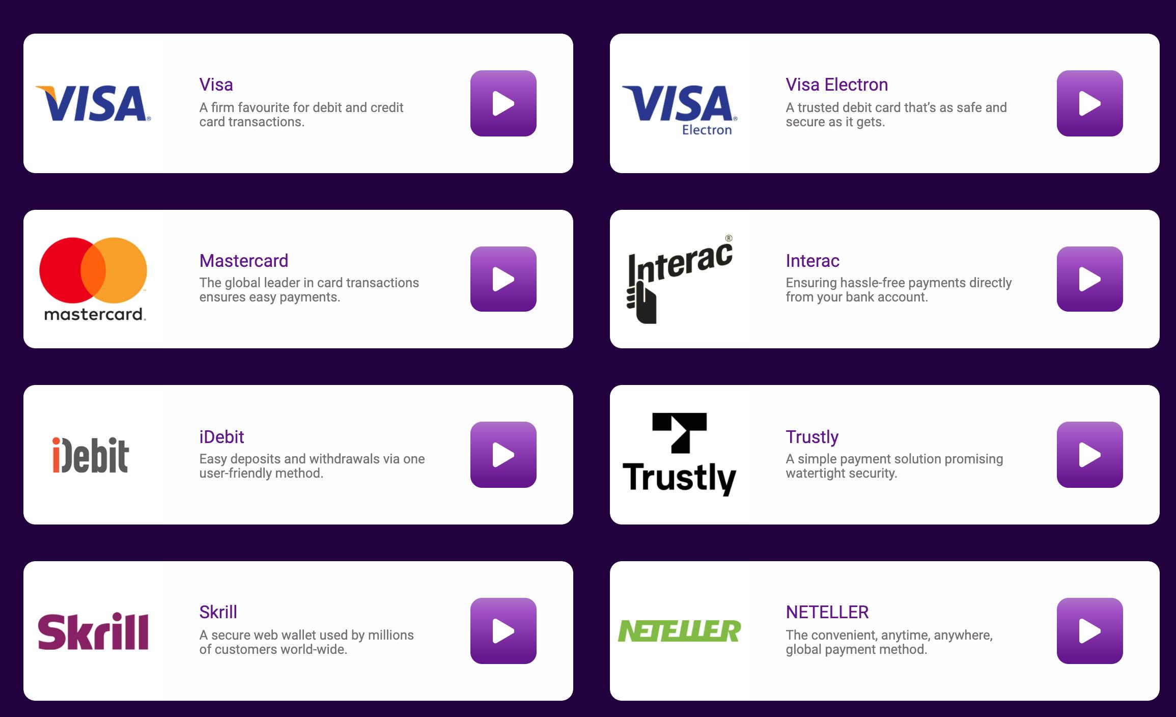 payment methods jackpot city