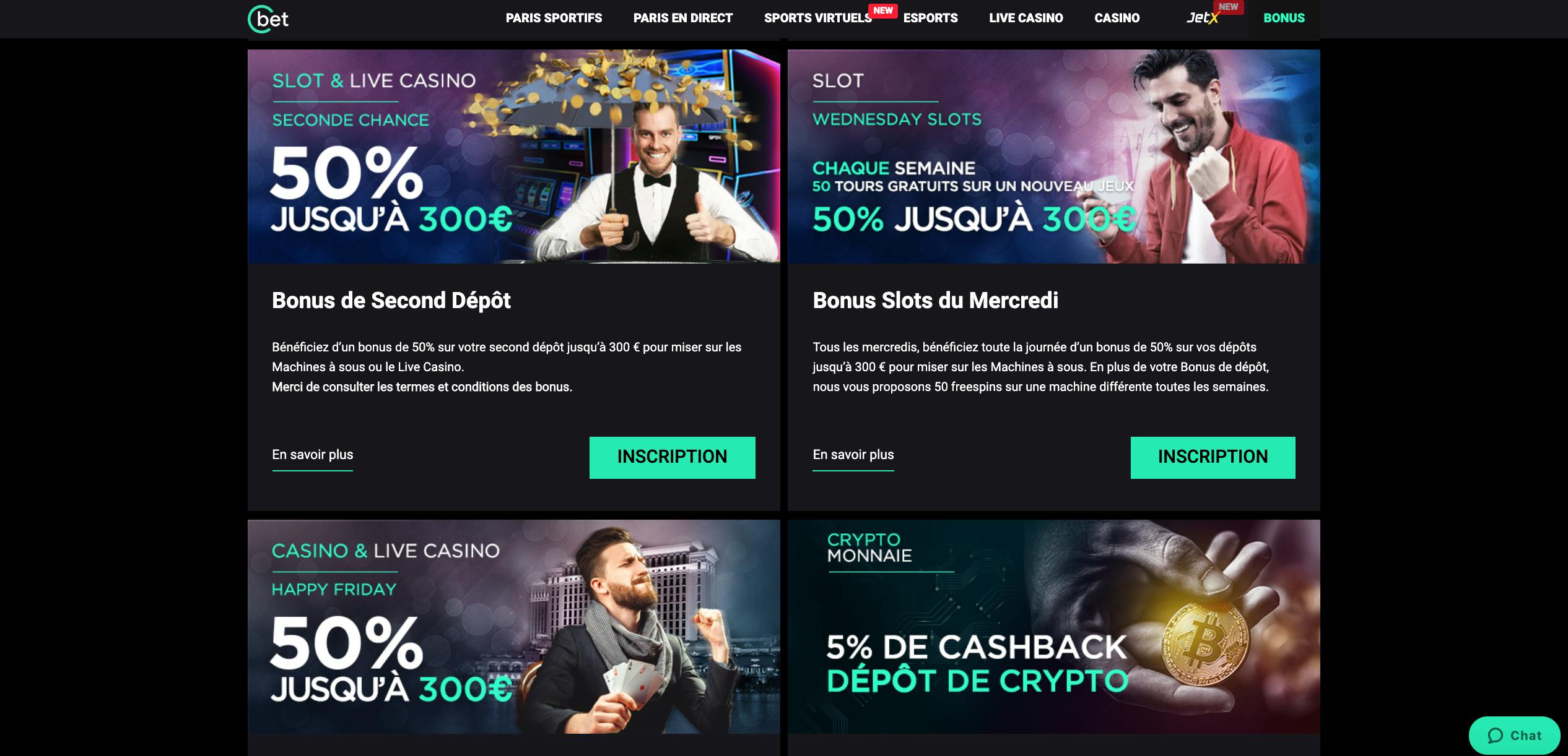 promos sur cbet