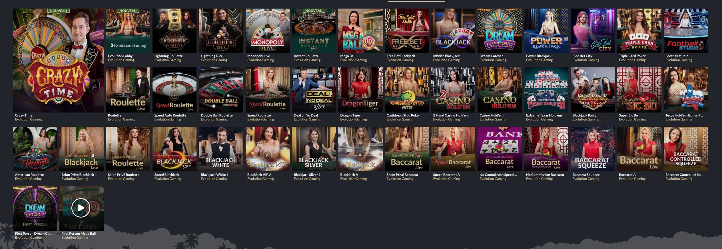 jeux en direct ma chance casino