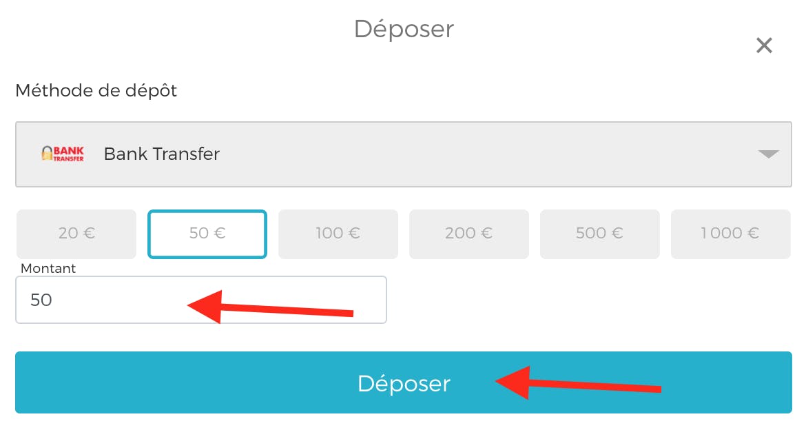 deposit with wire transfer on casino extra