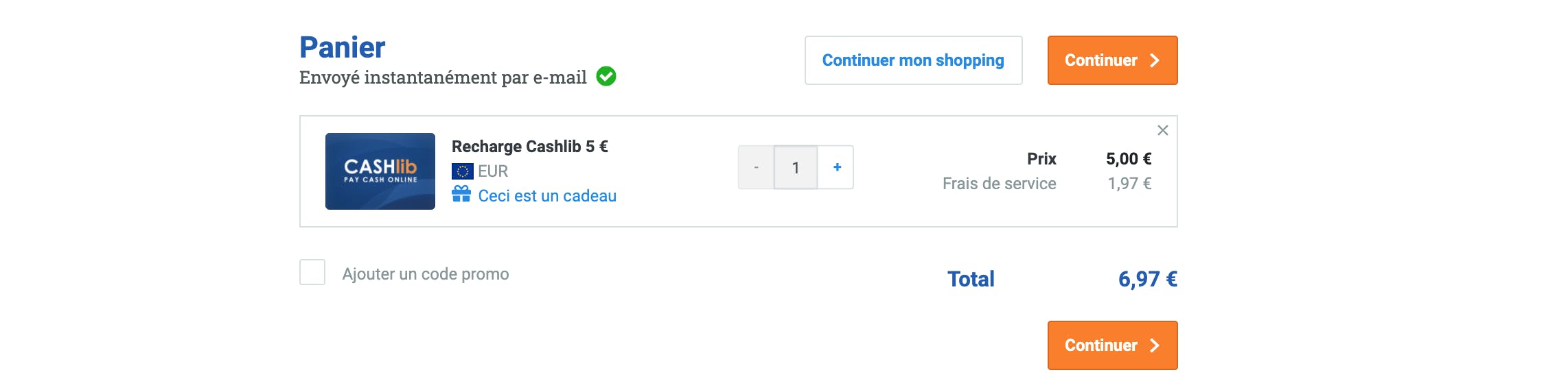 panier cashlib