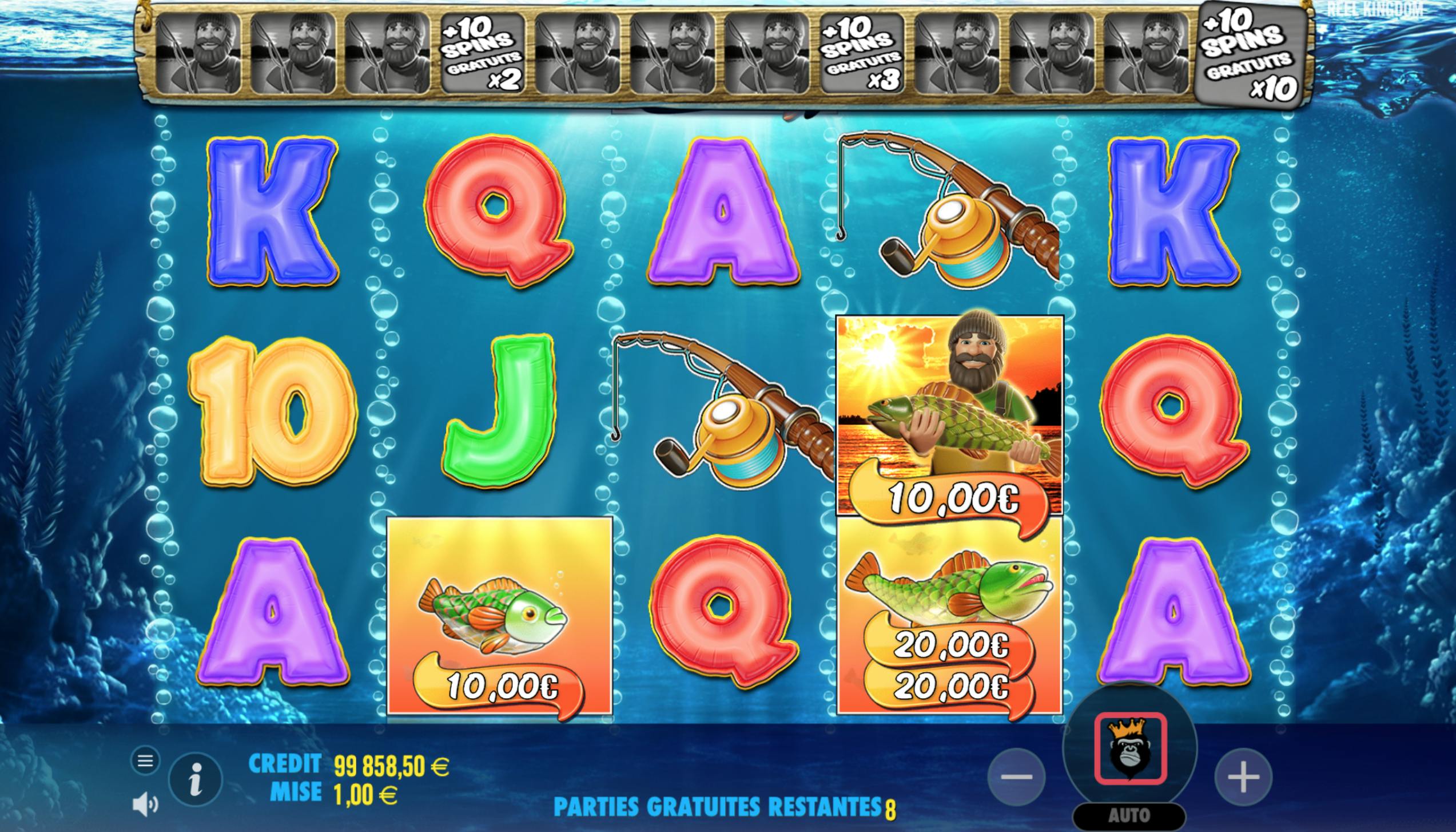 free spin sur cette machine a sous
