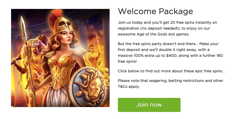 welcome package casino.com