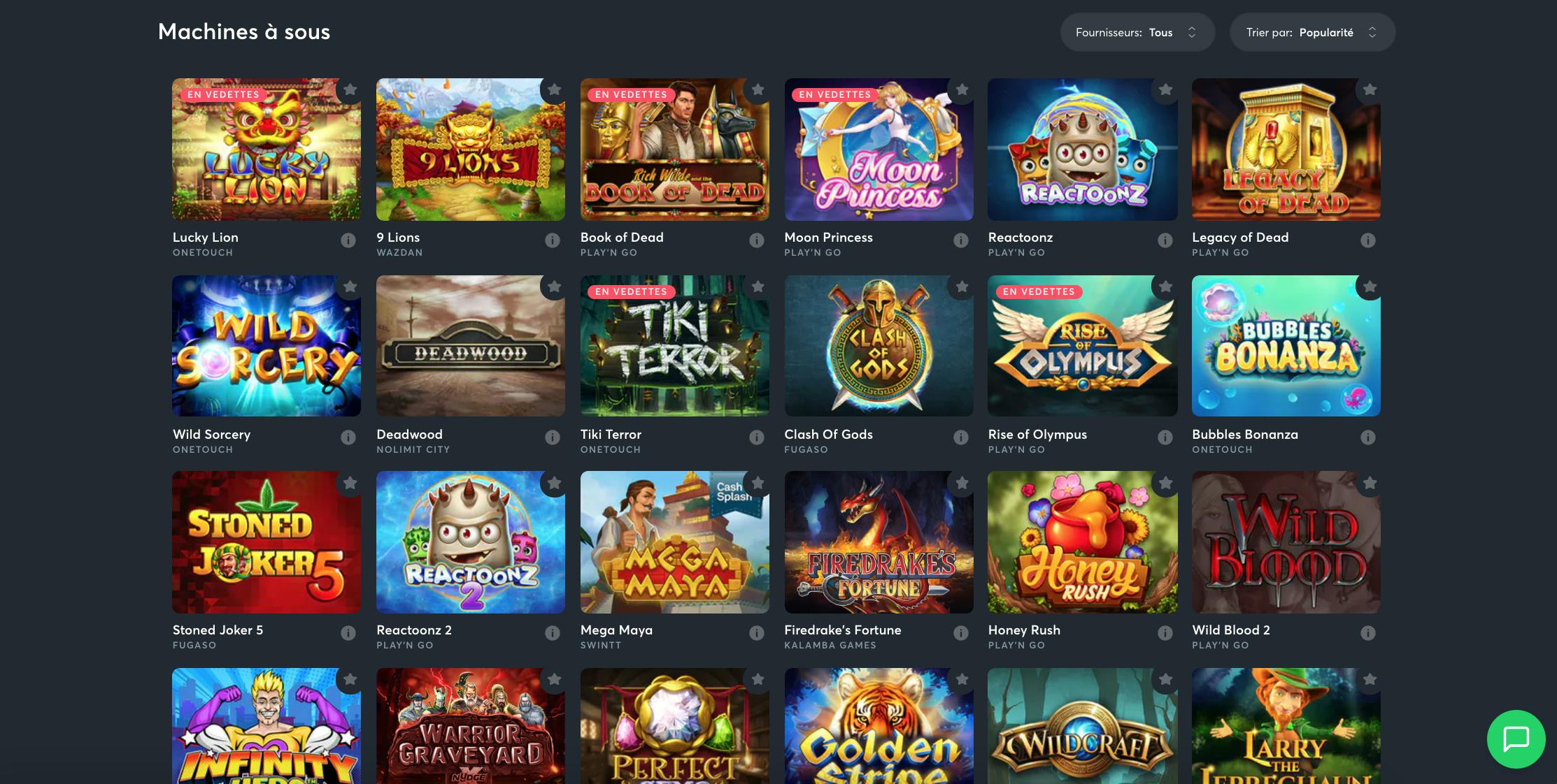 machines a sous sur ce casino en ligne