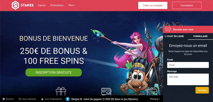 service support sur Stakes