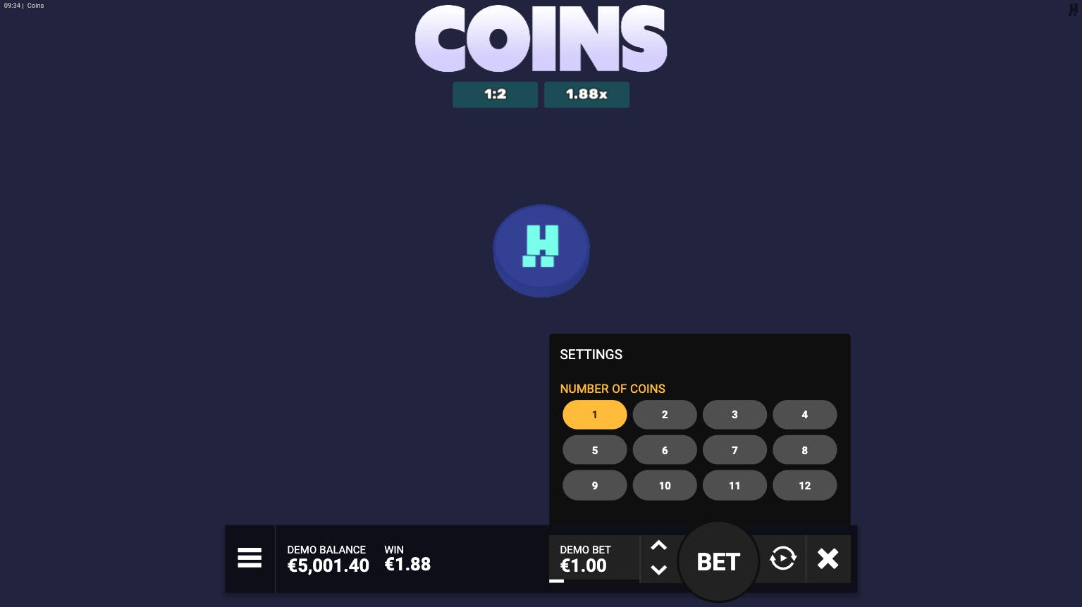 Le Coins d’Hacksaw Gaming est un mini-jeu sur lequel vous pourrez gagner jusqu’à 3 850 fois votre mise de départ