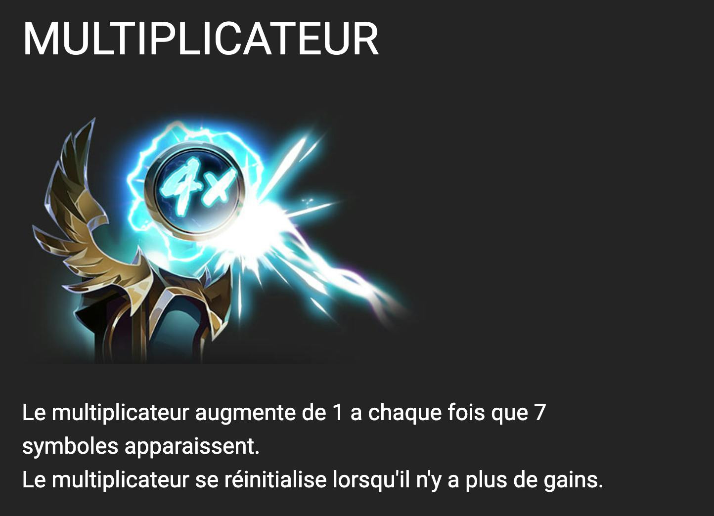 multiplicateur sur la machine a sous