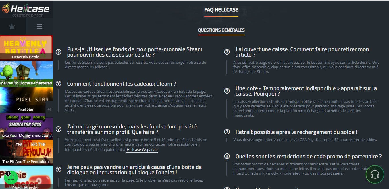 FAQ hellcase