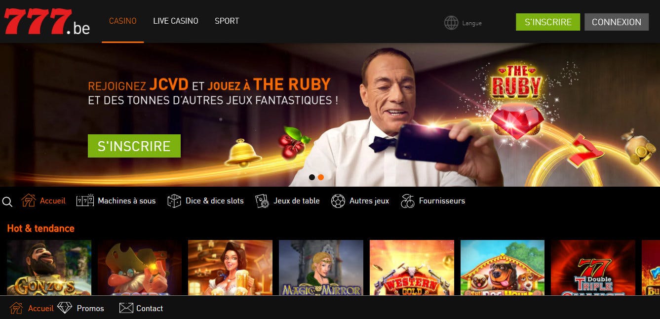 accueil casino 777