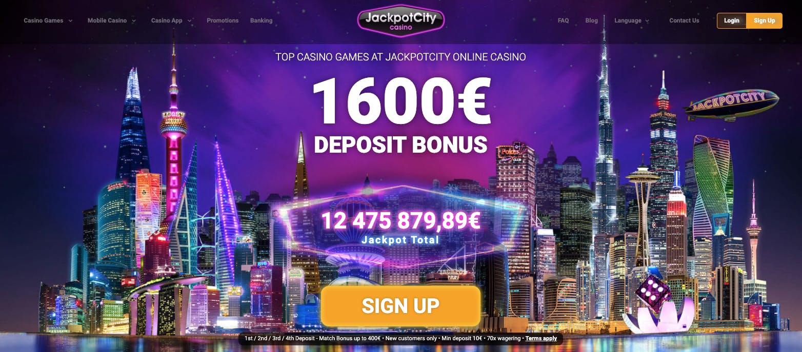 landing page jackpoticty