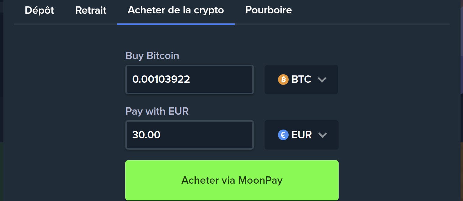 Stake achat crypto
