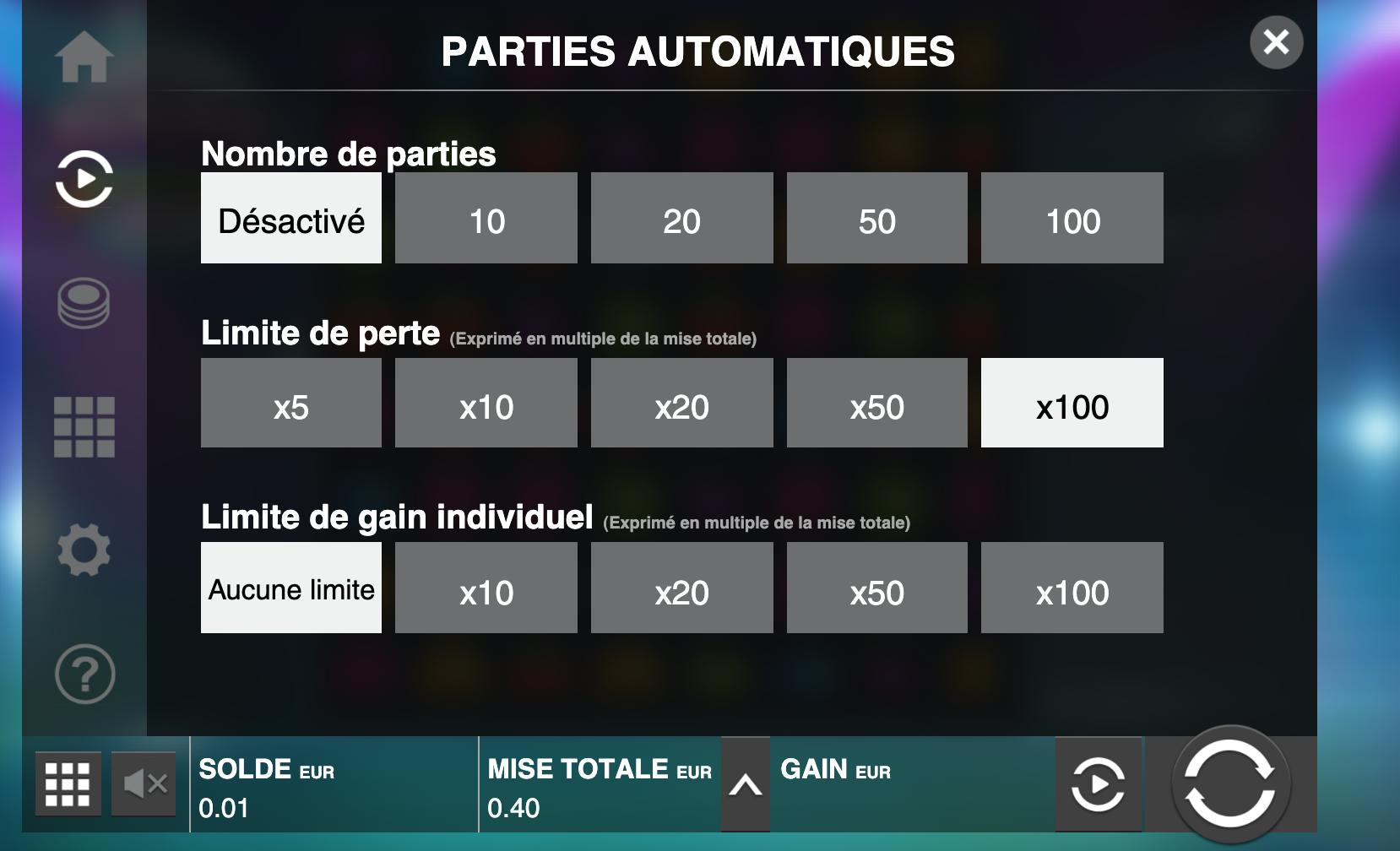 parties automatique