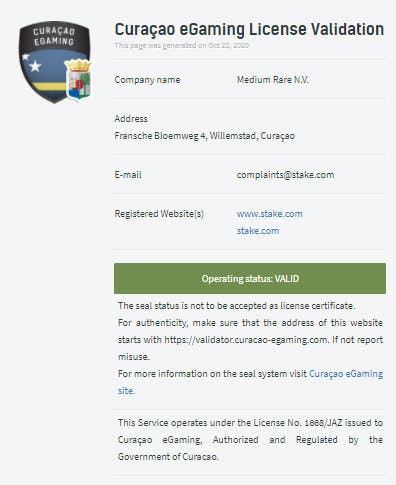 licence stake