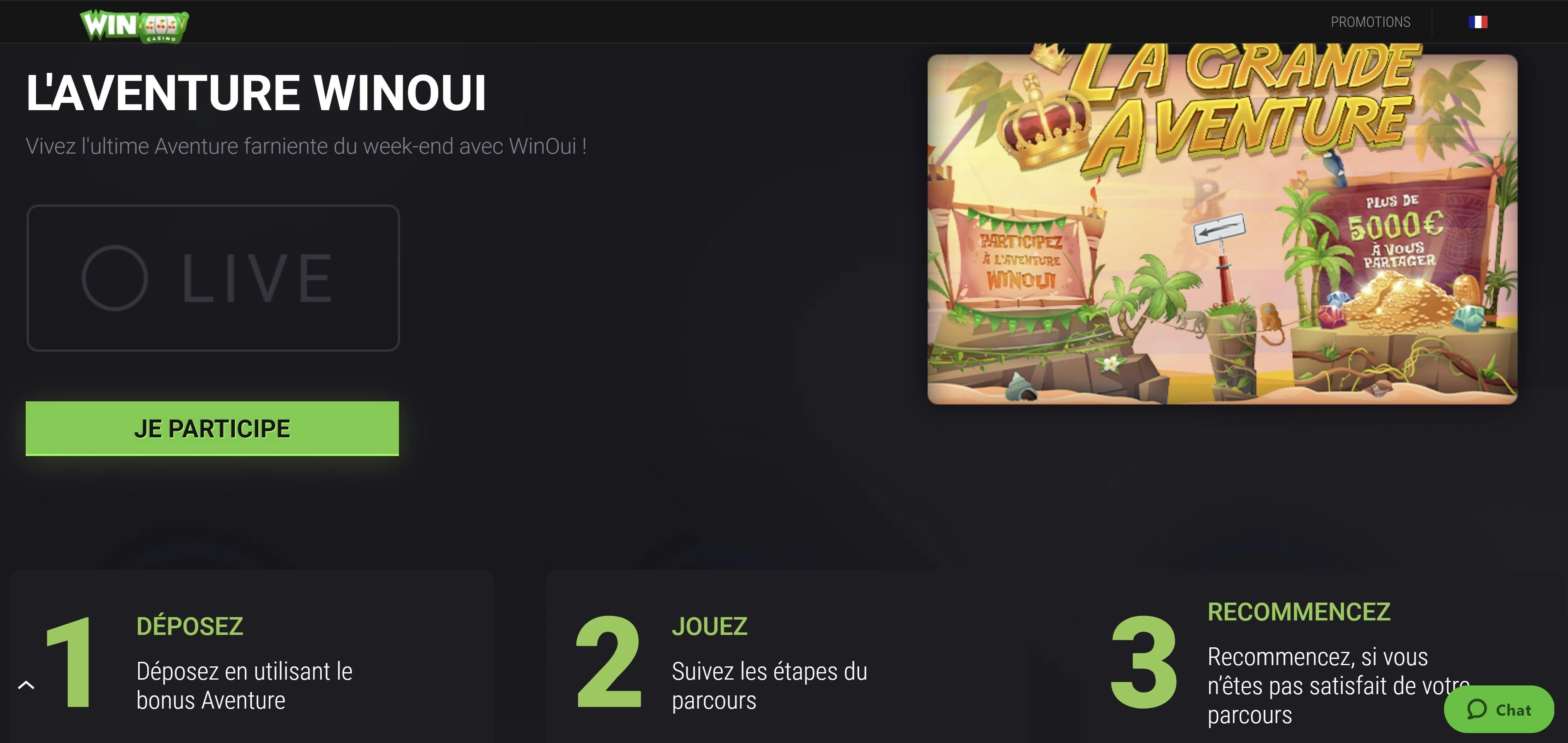 winoui casino promotion