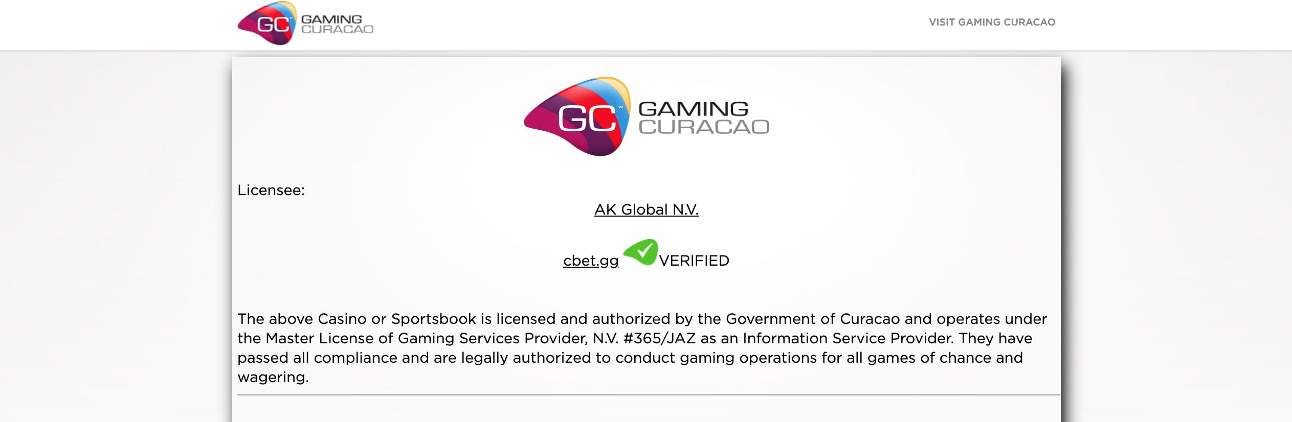 curaçao gaming
