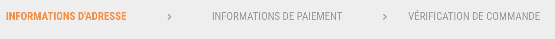 informations à remplir pour terminer son achat