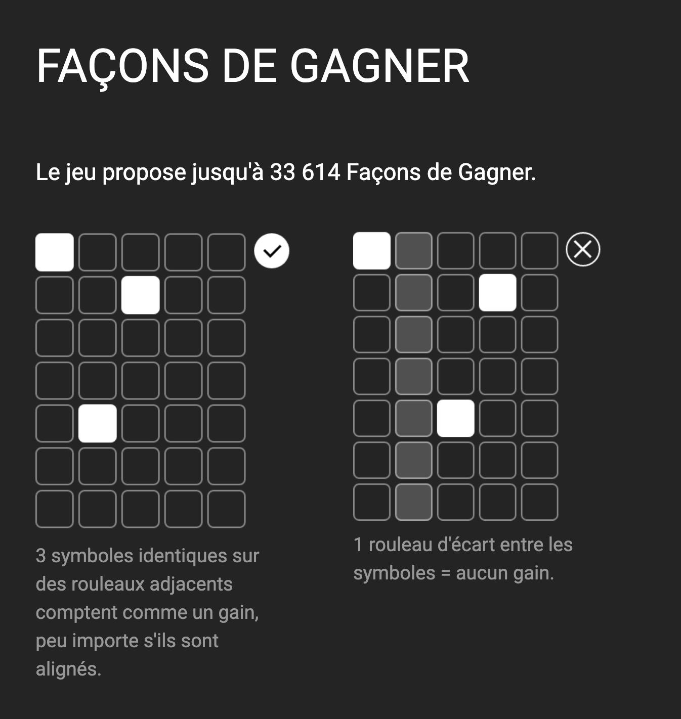 grille de connexion sur la machine a sous poprocks