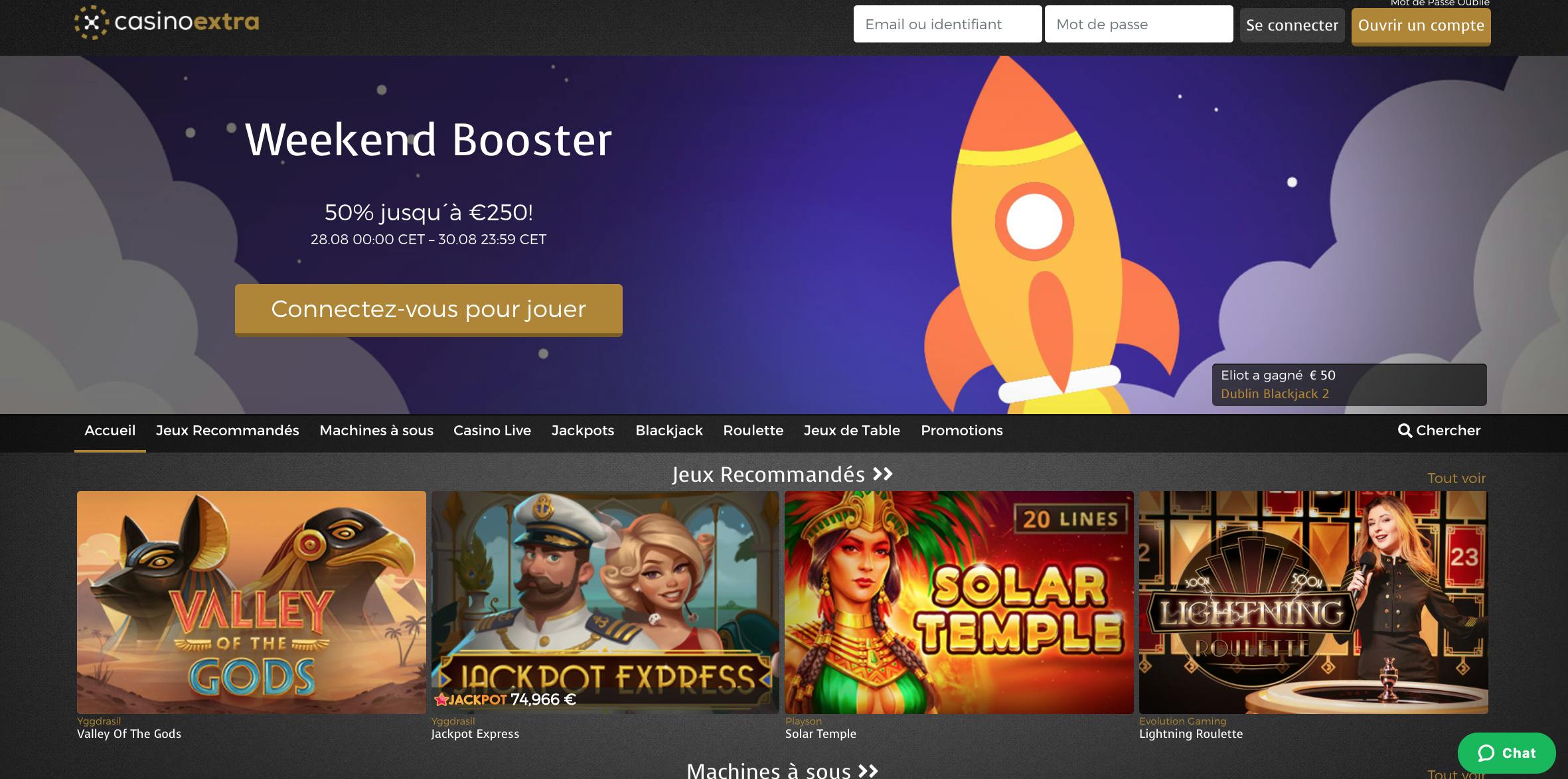 homepage casino extra