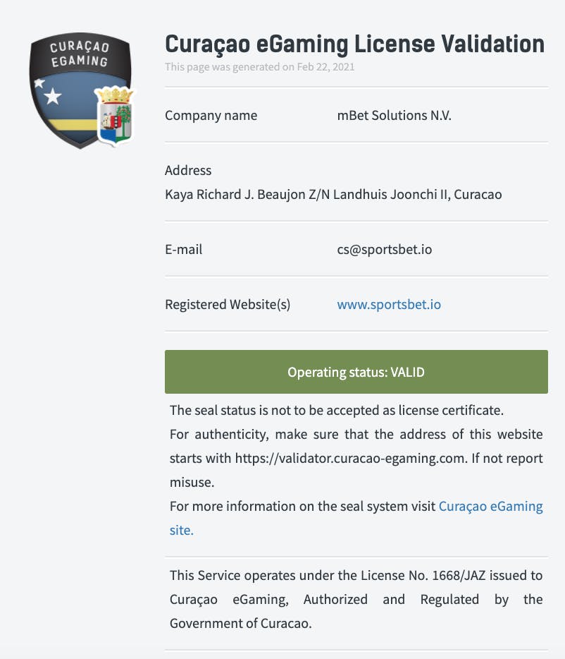 licence curacao