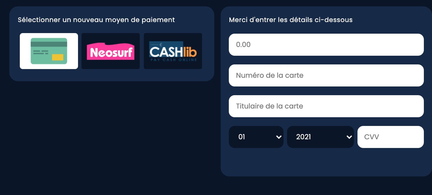 moyen de paiement Jack21