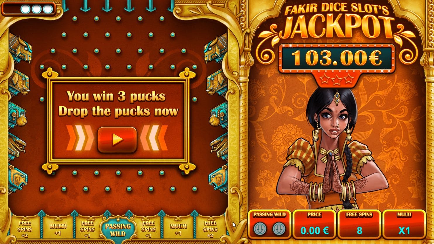 Fakir Dice Slot game on LuckyGames Casino