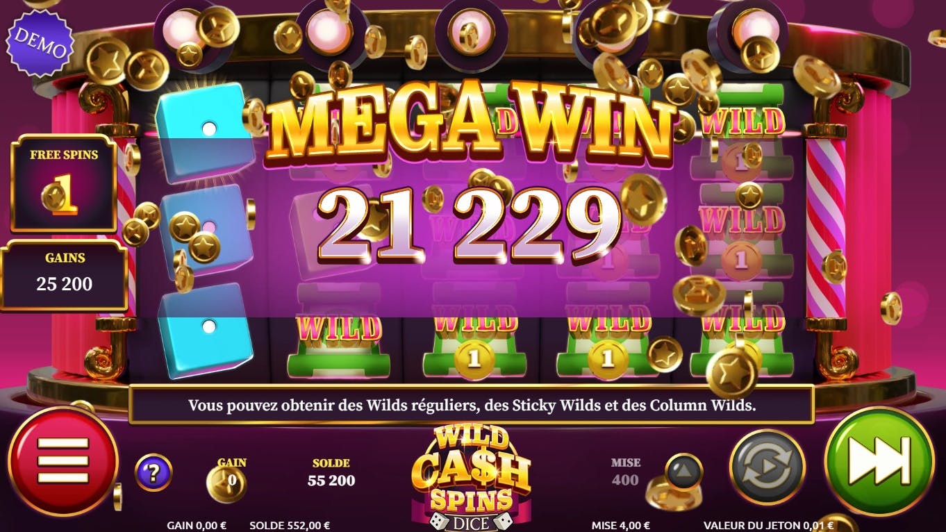 Wild Cash Spins from Airdice, enjoy the crazy reels!
